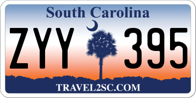 SC license plate ZYY395