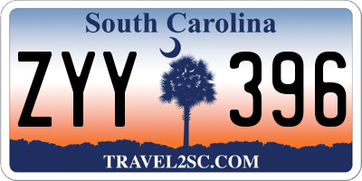 SC license plate ZYY396