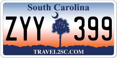 SC license plate ZYY399