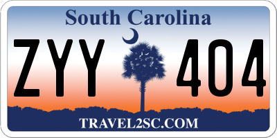 SC license plate ZYY404