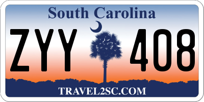 SC license plate ZYY408