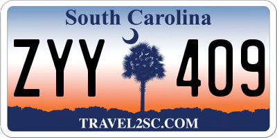 SC license plate ZYY409