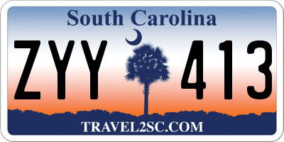 SC license plate ZYY413