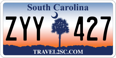 SC license plate ZYY427
