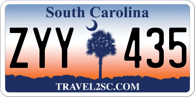 SC license plate ZYY435