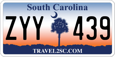 SC license plate ZYY439