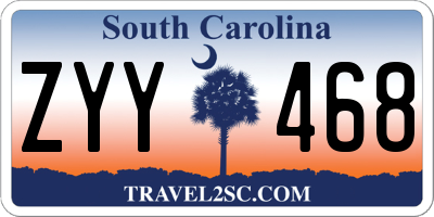 SC license plate ZYY468