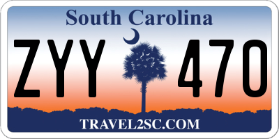 SC license plate ZYY470