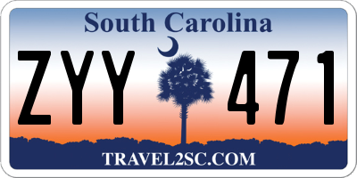 SC license plate ZYY471