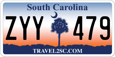 SC license plate ZYY479