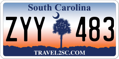 SC license plate ZYY483