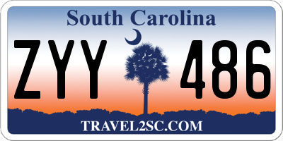 SC license plate ZYY486