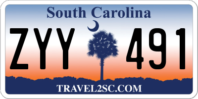 SC license plate ZYY491