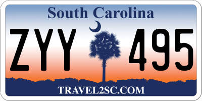 SC license plate ZYY495