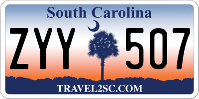 SC license plate ZYY507