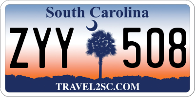 SC license plate ZYY508