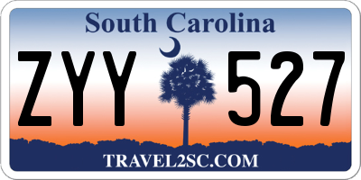 SC license plate ZYY527