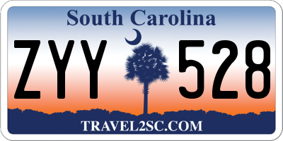 SC license plate ZYY528