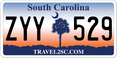 SC license plate ZYY529