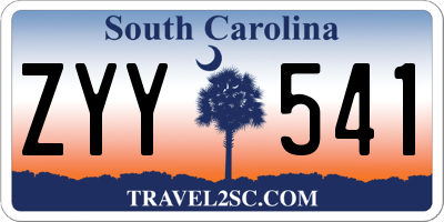 SC license plate ZYY541