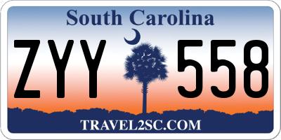 SC license plate ZYY558
