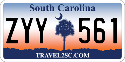 SC license plate ZYY561