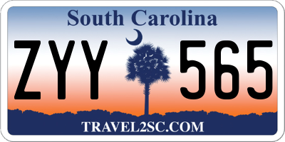 SC license plate ZYY565