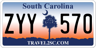 SC license plate ZYY570