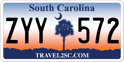 SC license plate ZYY572