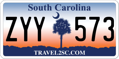 SC license plate ZYY573