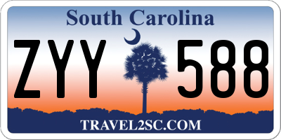 SC license plate ZYY588