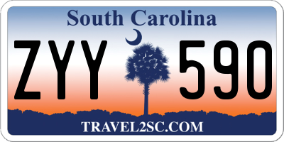 SC license plate ZYY590