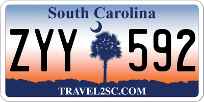 SC license plate ZYY592