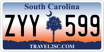 SC license plate ZYY599