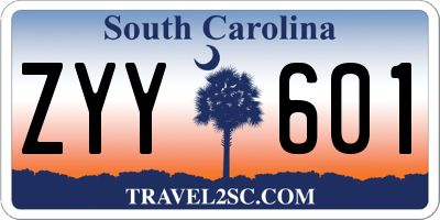SC license plate ZYY601