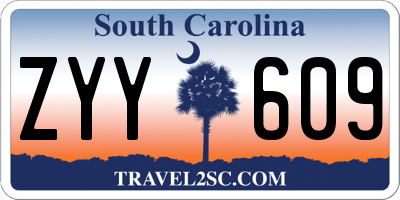 SC license plate ZYY609