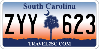 SC license plate ZYY623