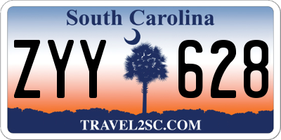 SC license plate ZYY628