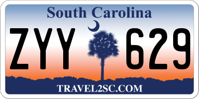 SC license plate ZYY629