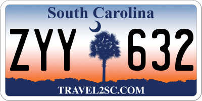 SC license plate ZYY632