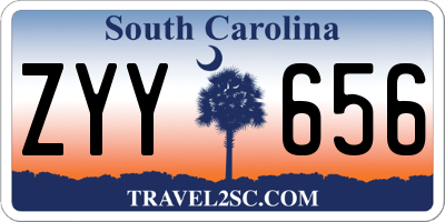 SC license plate ZYY656