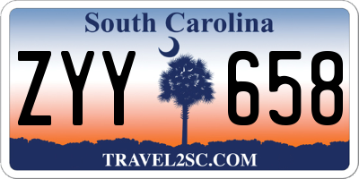 SC license plate ZYY658