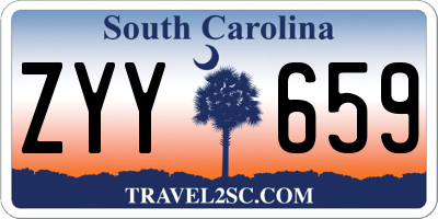 SC license plate ZYY659