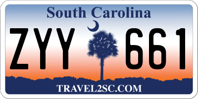 SC license plate ZYY661