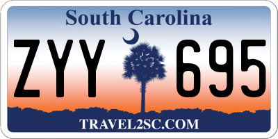 SC license plate ZYY695