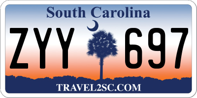 SC license plate ZYY697