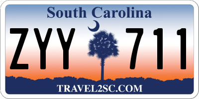 SC license plate ZYY711