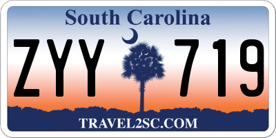 SC license plate ZYY719