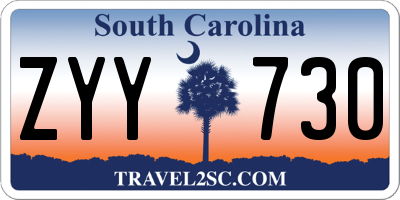 SC license plate ZYY730