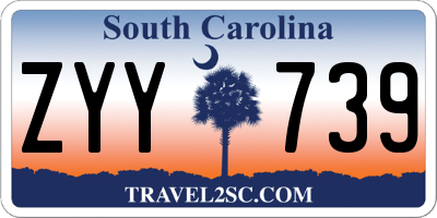 SC license plate ZYY739